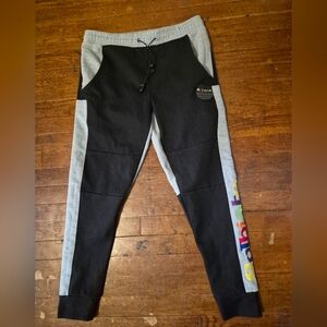 Solbiato Mens Sz Medium Black Gray Sweatpants